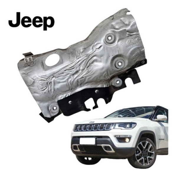 Protetor Defletor Calor Turbina Jeep Compass 2.0 2016 A 2021 Prata