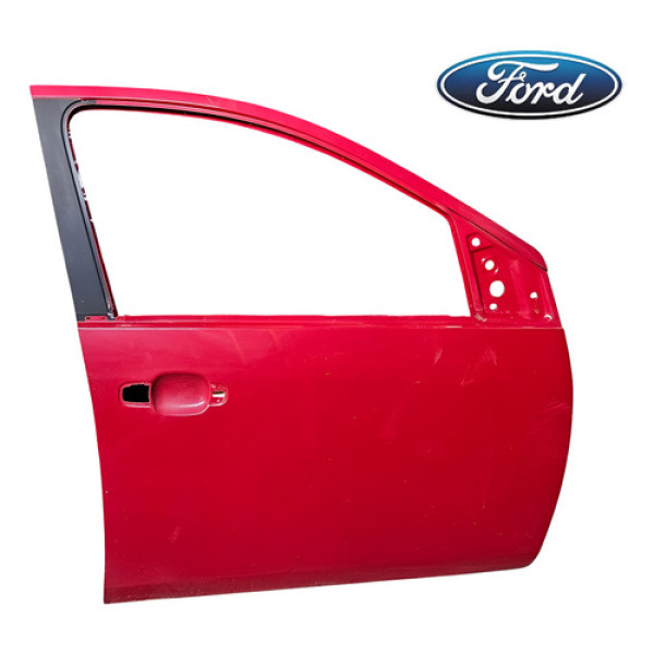Porta Dianteira Direita Ford Fiesta 2007 A 2013 Original Dianteira Dianteira Vermelho