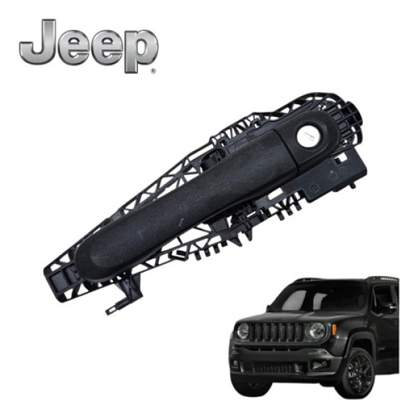 Maçaneta Externa Dianteira Esquerda Jeep Renegade Flex 2020 Preto Dianteira