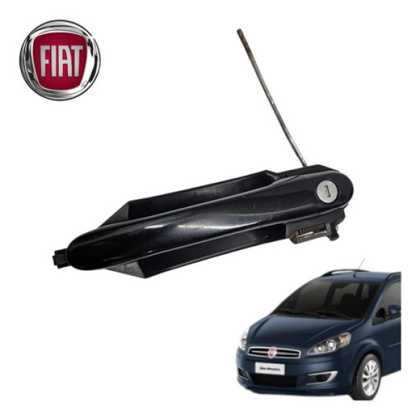 Maçaneta Externa Dianteira Direita Fiat Ideia Attractive  Preto Dianteira
