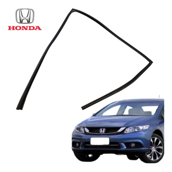 Borracha Guia Vidro Porta Traseira Direita Civic 2014 A 2016 Preto