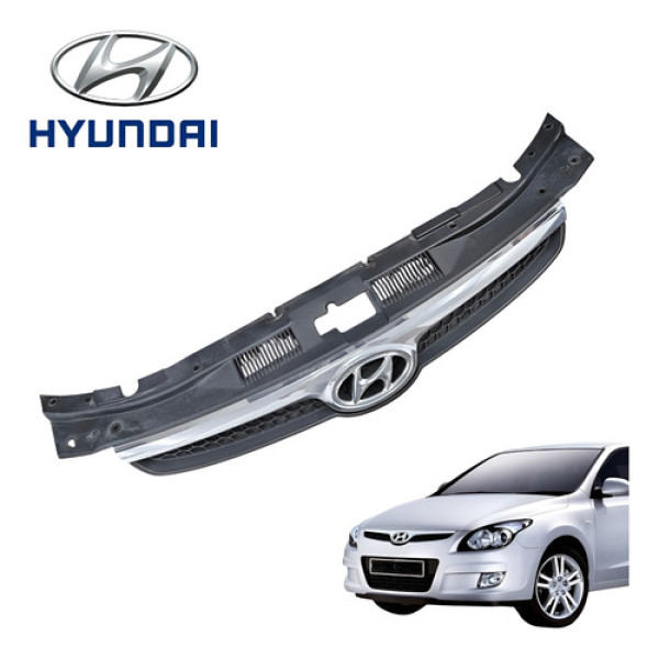 Grade Friso Parachoque Dianteiro Hyundai I30 2.0 Gls 2009 Preto/cromado