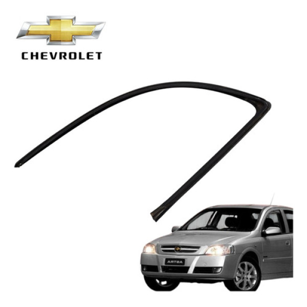 Borracha Vidro Dianteiro Esquerdo Gm Astra Cd 2004 A 2011 Preto