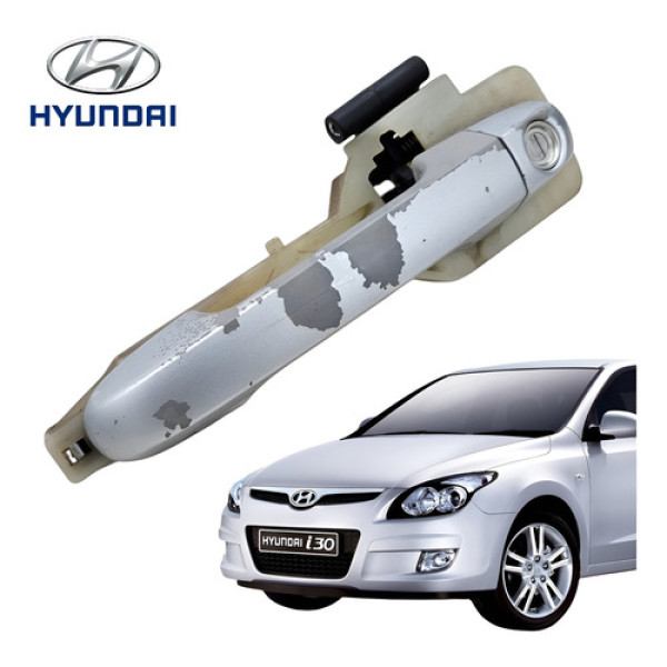 Maçaneta Externa Dianteira Esquerda I30 2009 A 2013 Original Prateado