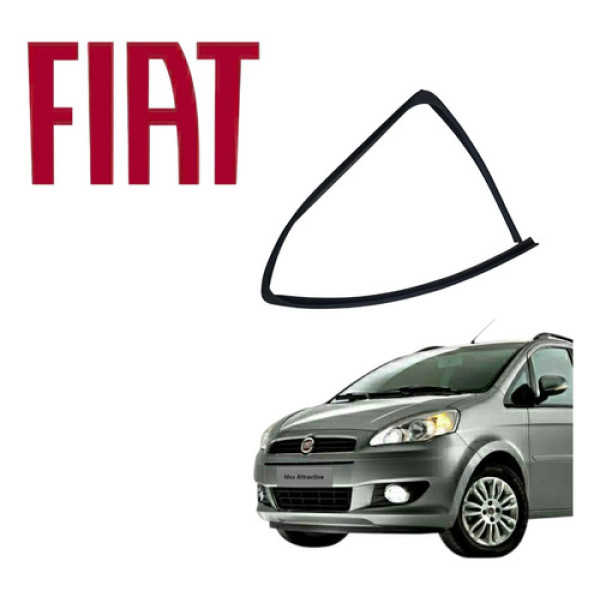 Borracha Canaleta Traseira Direita Fiat Idea Attractive 2012 Preto