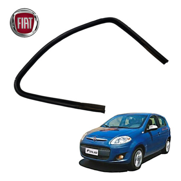 Borracha Canaleta Vidro Dianteiro Direito Fiat Palio 2012 Preto