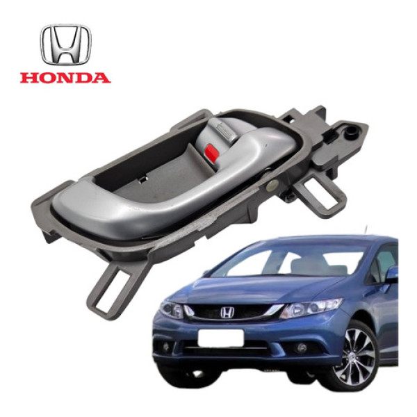 Maçaneta Interna Traseira Direita Honda Civic G9 2013 A 2016 Cinza Traseira
