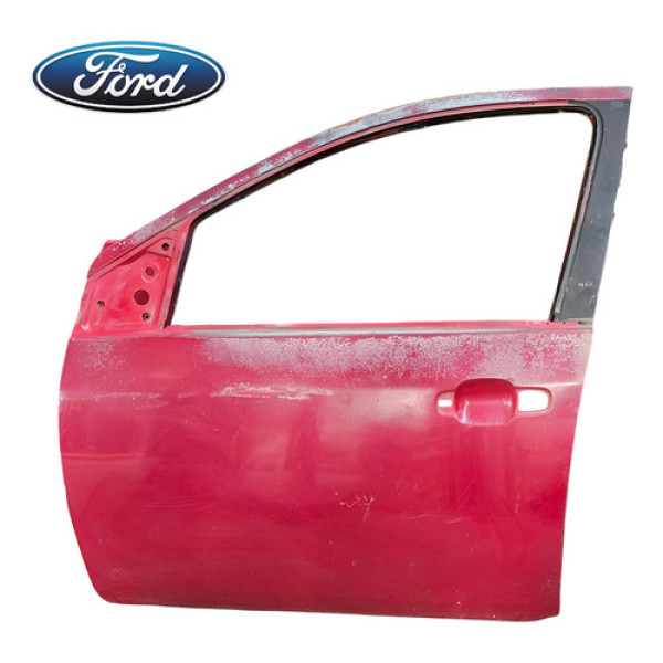 Porta Dianteira Esquerda Ford Fiesta 2005 A 2013 Original - Dianteira - Esquerdo - Vermelho