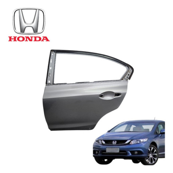 Porta Traseira Esquerda Honda Civic G9 Exr 2013 A 2016 Origi Traseira Esquerda Cinza