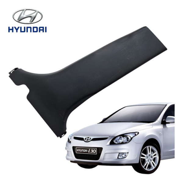 Acabamento Coluna Porta Direita Hyundai I30 2009 A 2013 Orig Preto