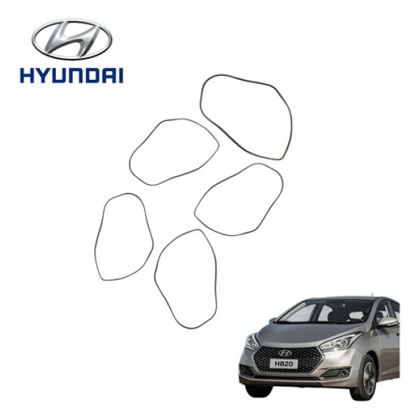 Kit Borracha Carroceria Hyundai Hb20 1.0 Comfort 2013 A 2019 Preto