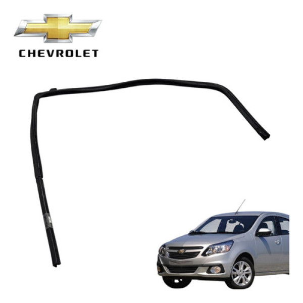 Borracha Canaleta Traseira Esquerda Chevrolet Agile Ltz 2012 Preto