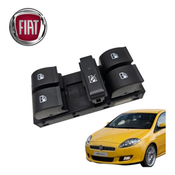 Botão Comando Vidro Dianteiro Esquerdo Fiat Bravo Tjet 2014
