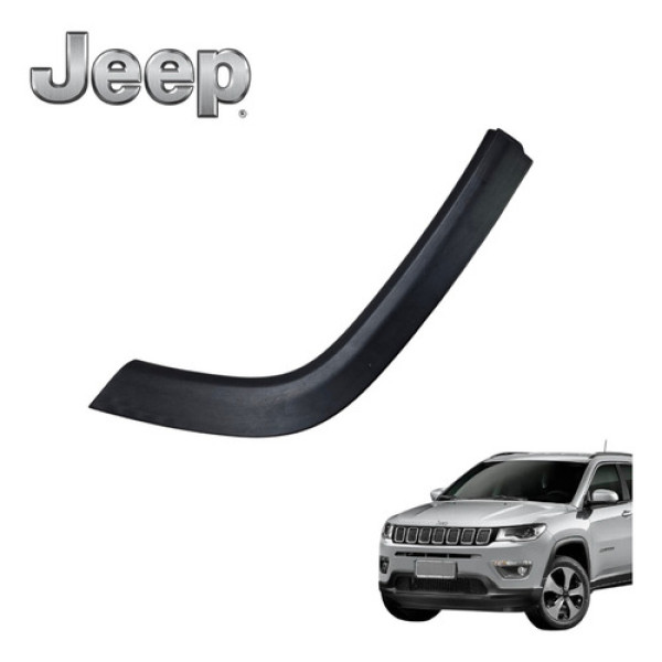 Friso Aplique Paralama Traseiro Esquerdo Compass 2016 A 2021 Preto