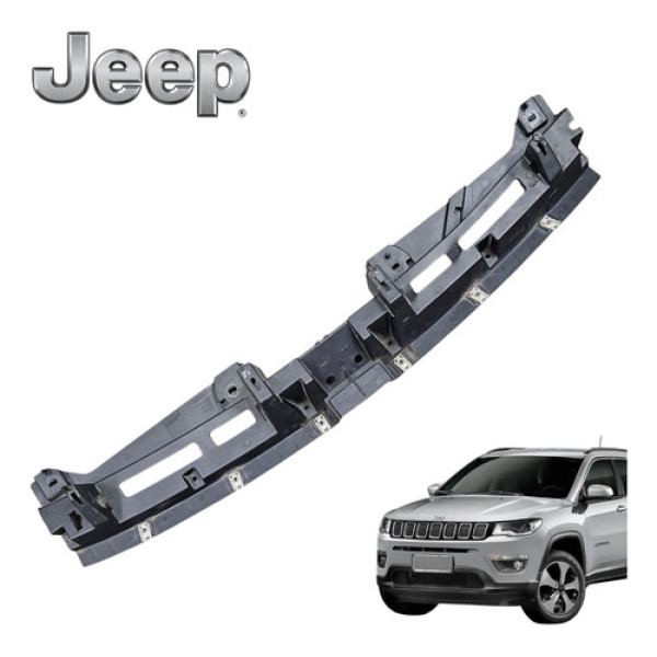 Reforço Grade Parachoque Dianteiro Jeep Compass Limited 2018 Preto Ambos Lados