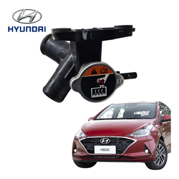 Flange Mangueira Radiador Com Tampa Hyundai Hb20 2020 A 2022
