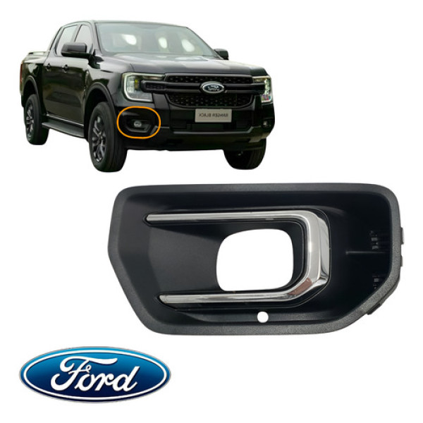 Moldura Do Farol Esquerdo De Milha Da Ford Ranger Limited  Preto