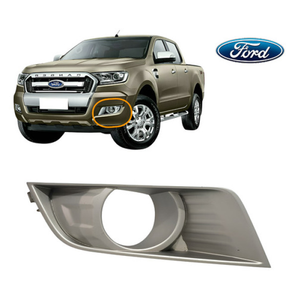 Moldura Do Farol Direto De Milha Da Ford Ranger Xlt - Prata