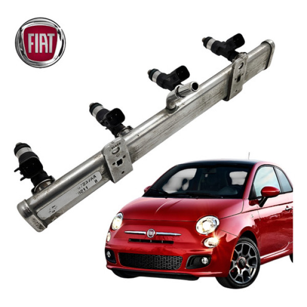 Flauta Com Bico Injetor Fiat 500 Sport Air 1.4 2012 A 2015