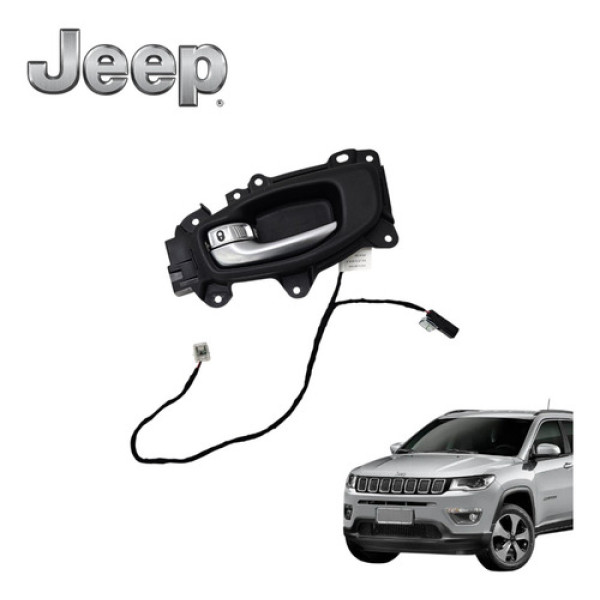 Maçaneta Interna Dianteira Direita Jeep Compass Limited 2018 Cinza Dianteira