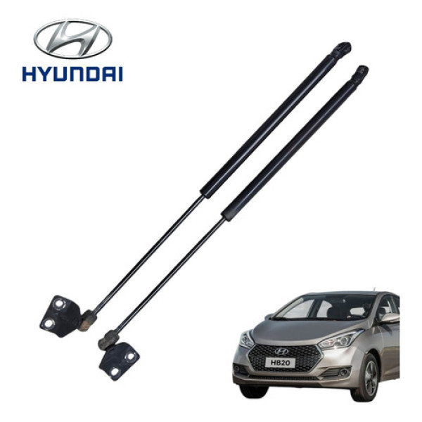 Par Amortecedor Tampa Traseira Hyundai Hb20 Comfort 2013 Ori
