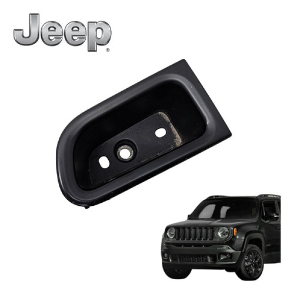 Puxador Porta Dianteira Esquerda Jeep Renegade Flex 2020 Preto Dianteira