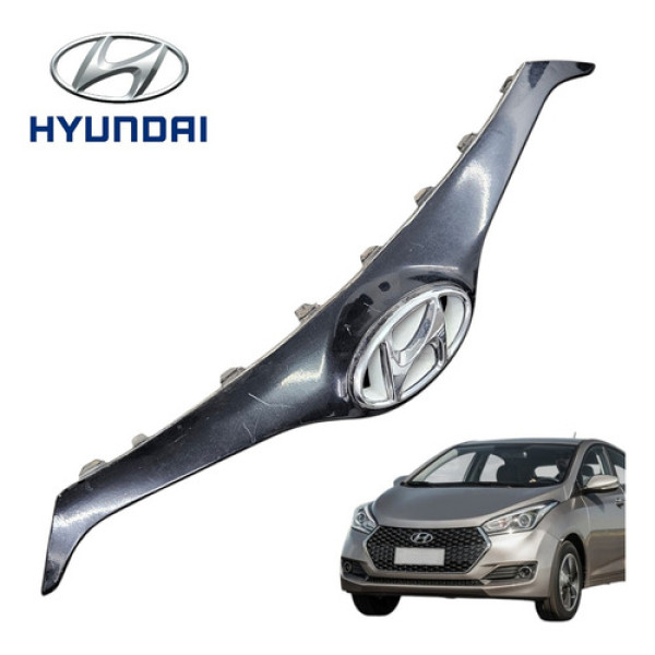 Grade Dianteira Parachoque Hyundai Hb20 Comfort 2012 A 2015 Preto Ambos Lados