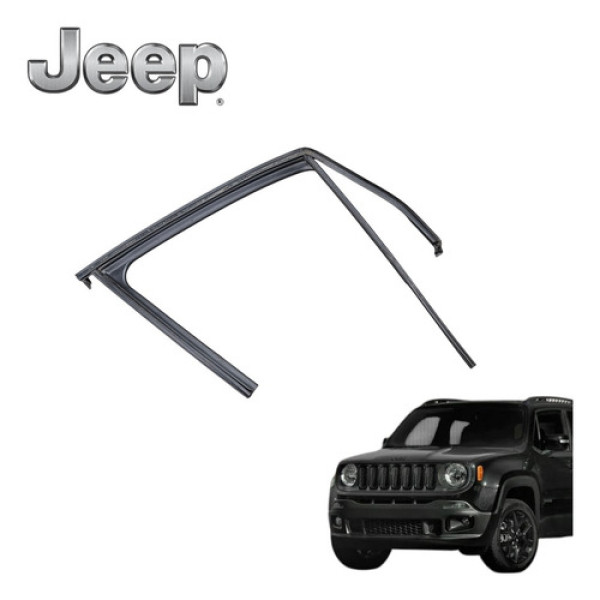 Borracha Canaleta Dianteira Esquerda Jeep Renegade Flex 2020 Preto