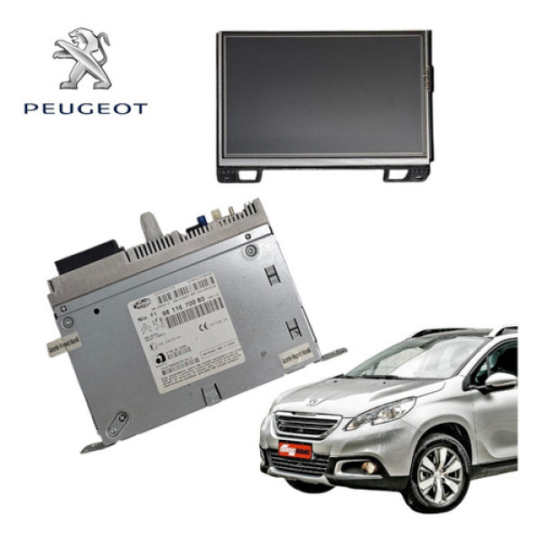 Modulo Central Tela Multimídia Radio Peugeot 2008 2015 2020
