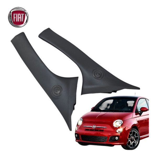 Par Coluna A Parabrisa Fiat 500 Sport Preto 2012 A 2015 Orig Preto