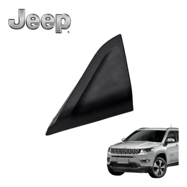 Moldura Interna Retrovisor Esquerdo Jeep Compass 2016 A 2021 Preto