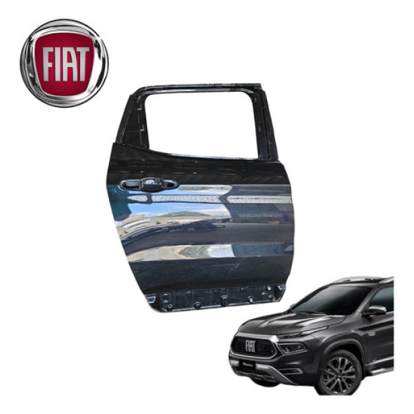 Porta Traseira Direita Fiat Toro Ranch 2020 A 2023 Original Traseira Direita Preto