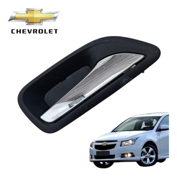 Maçaneta Interna Traseira Esquerda Chevrolet Cruze Lt 2013 Cromada Traseira