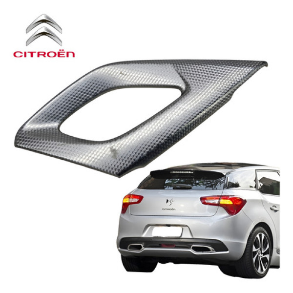 Acabamento Puxador Porta Traseira Esquerda Ds5 2013 A 2016 - Cinza - Traseira