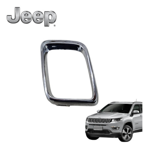 Moldura Grade Cromada Central Jeep Compass 2.0 Limited 2018