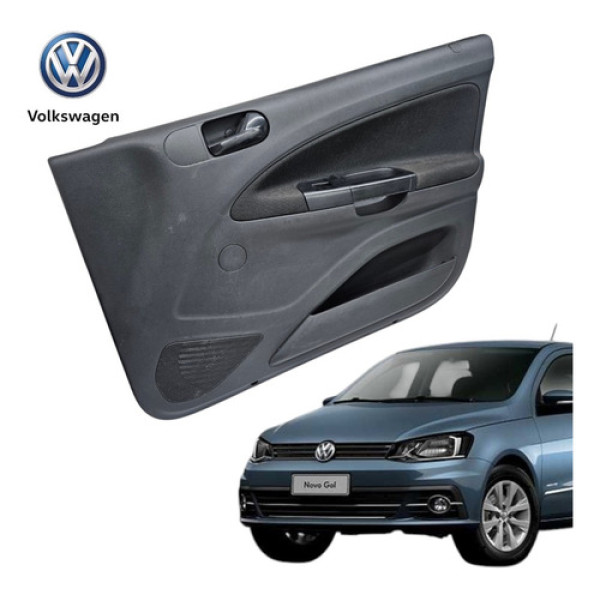 Forro Porta Dianteiro Direito Vw Gol Voyage 2017 A 2021 Orig Preto