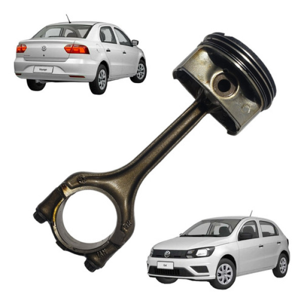 Pistão E Biela Volkswagen  Voyage Gol 1.0 3cc 12v 2023