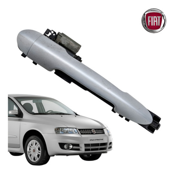 Maçaneta Externa Traseira Direita Fiat Stilo 2003 A 2011 - Prata - Traseira