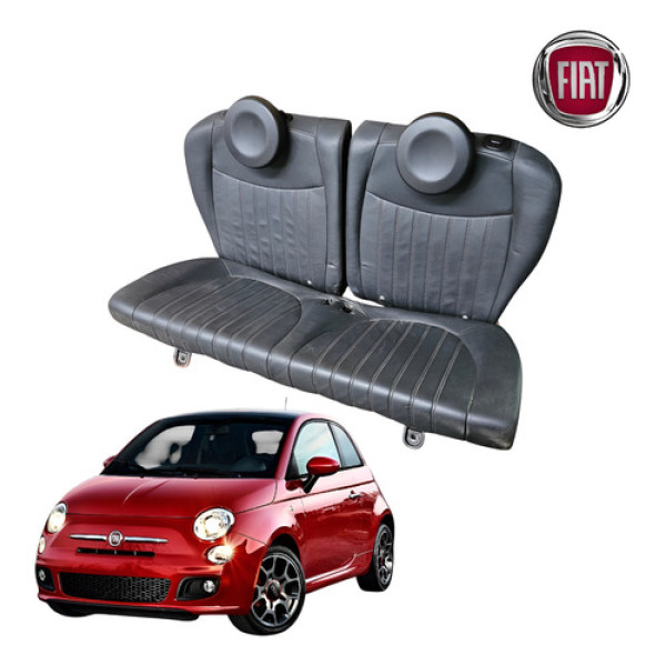 Banco Traseiro Em Couro Fiat 500 Sport Air 2012 A 2015 Orig Preto
