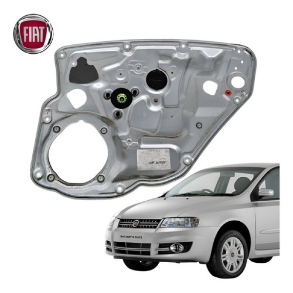 Maquina Vidro Traseiro Direito Fiat Stilo 2003 A 2005 Orig Cinza