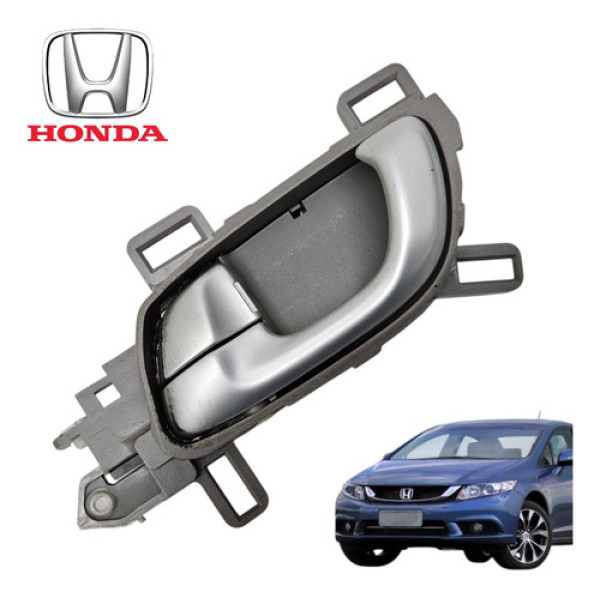 Maçaneta Interna Traseira Esquerda Honda Civic G9 Exr 2015 Cinza Traseira