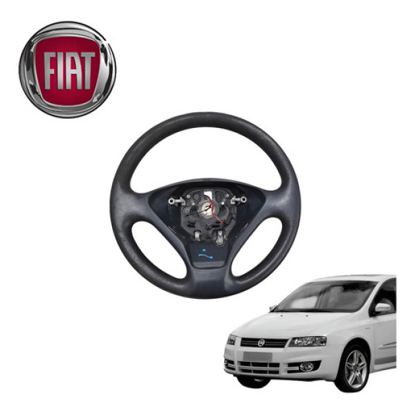 Volante Direção Fiat Stilo 1.8 Connect 2005 A 2007 Original Preto