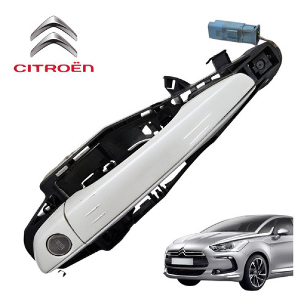 Maçaneta Dianteira Esquerda Citroën Ds5 1.6 Thp 2013 A 2016 Branco Dianteira