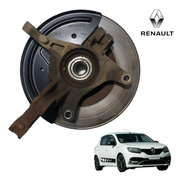 Disco Freio Dianteiro Esquerdo Cubo Rolamento Sandero Rs 2.0