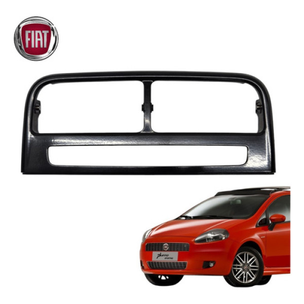 Moldura Painel Botão Pisca Alerta Fiat Punto 2007 A 2010 Preto