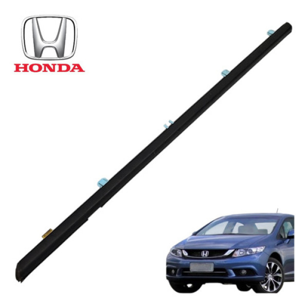 Pestana Externa Porta Traseira Esquerda Honda Civic 2015 Ori Preto