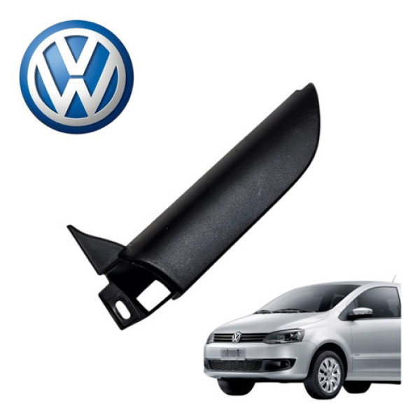 Moldura Interna Retrovisor Esquerdo Vw Fox Vht 2010 A 2014 Branco