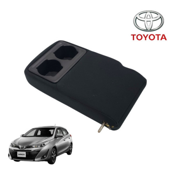 Apoio Braço Traseiro Porta Copos Toyota Yaris 2019 A 2021 Preto