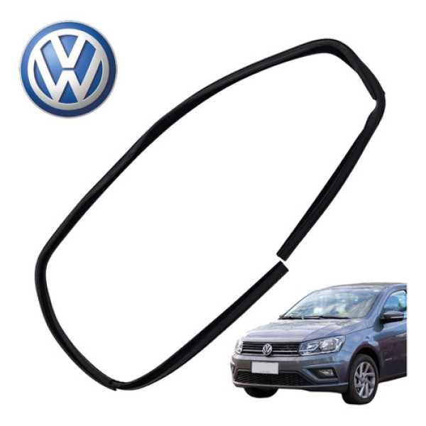 Borracha Canaleta Porta Passageiro Vw Gol Voyage G7 G8 2020 Preto