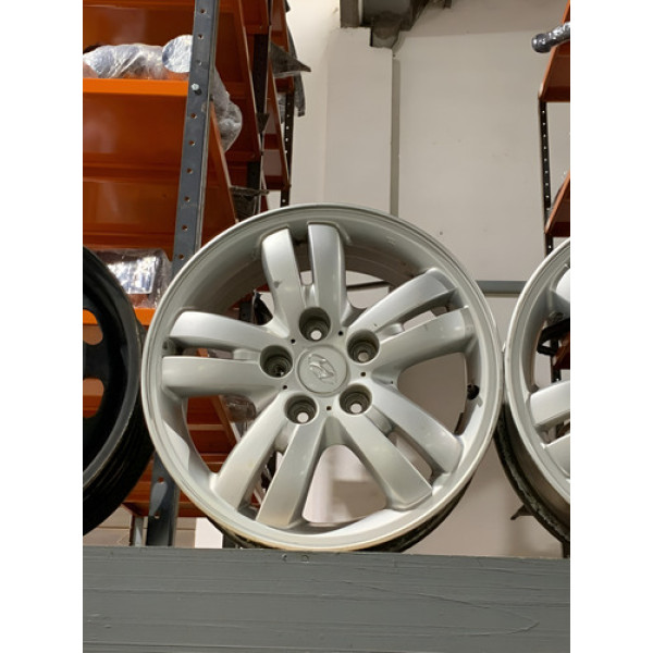 Jogo Roda Hyundai Tucson 2007 Até 2016 Aro 16 Original Prateado